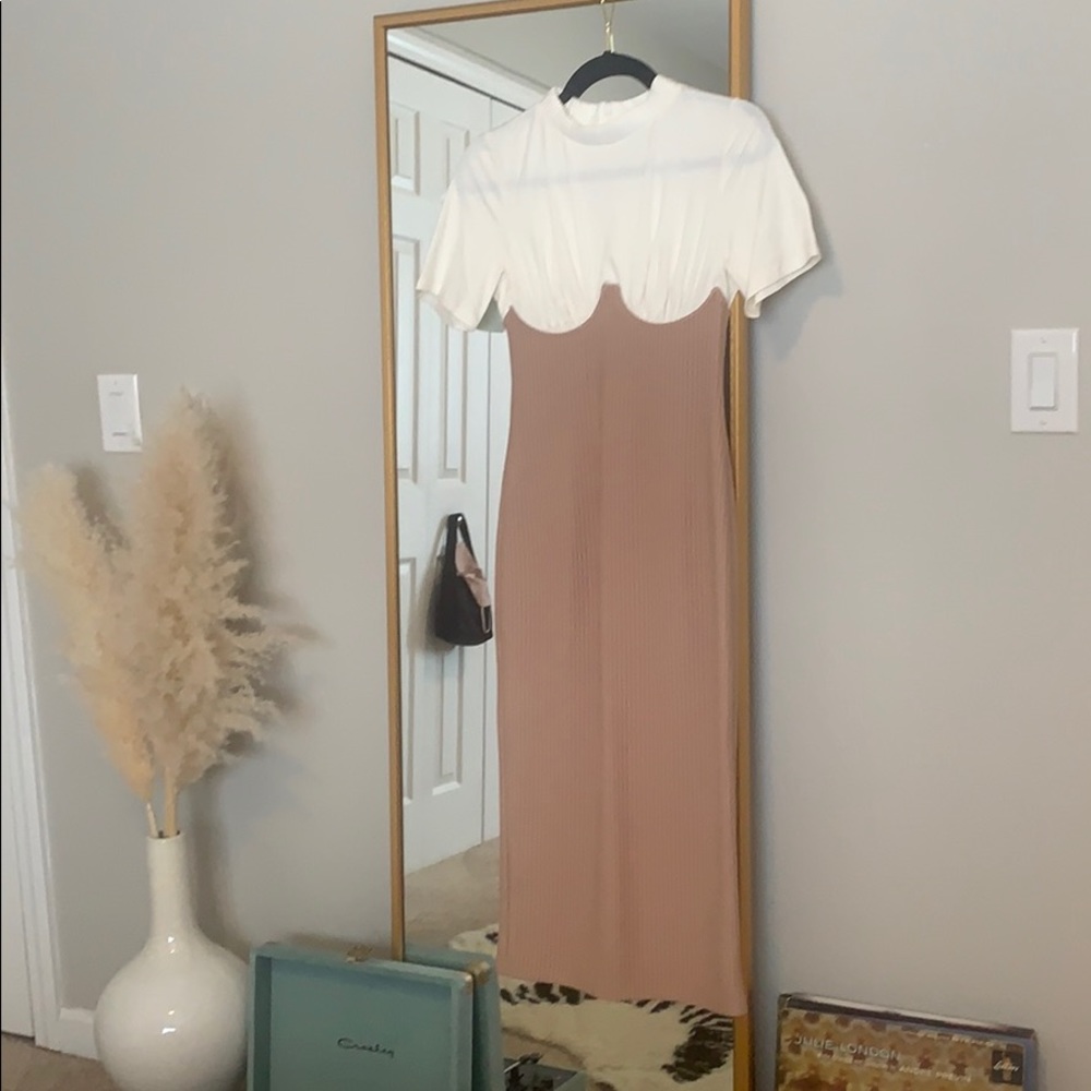 Asos Ribbed Dress with TShirt Detail Size 4